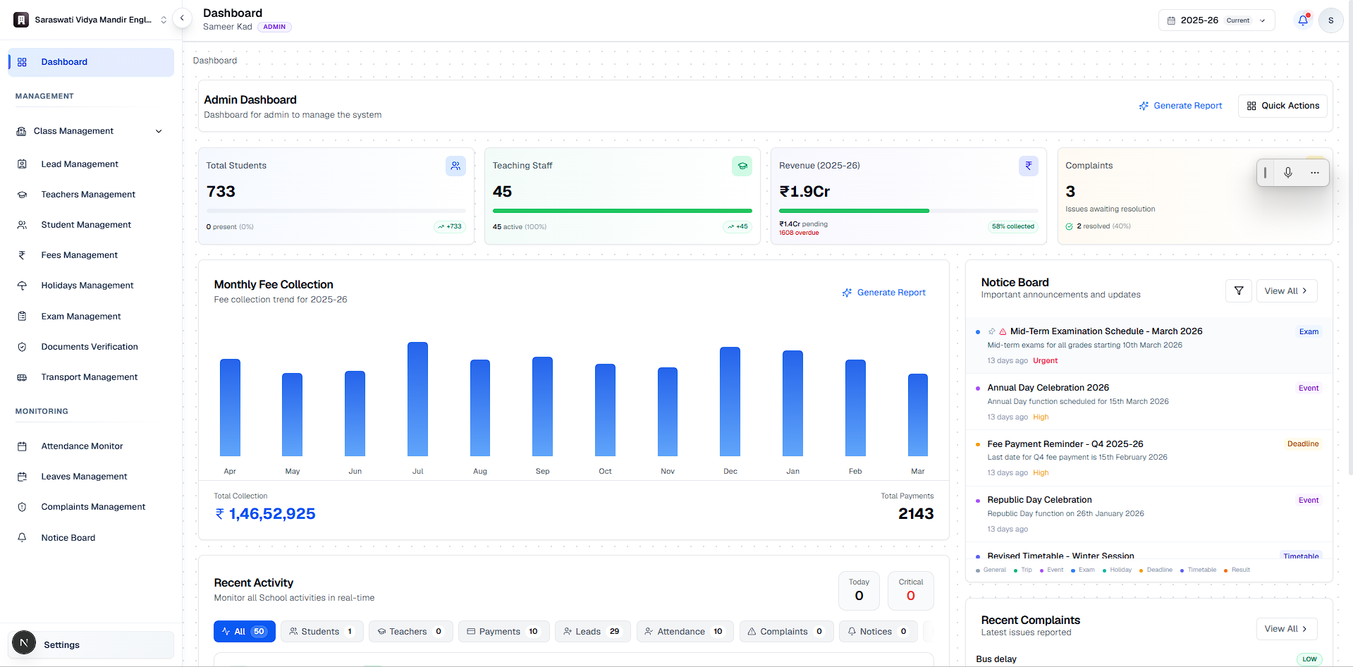 OneShiksha connecting Indian schools - network of schools, parents, and students on one platform